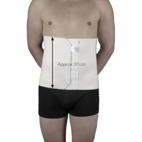 Μετεγχειρητική ζώνη κοιλίας 30cm με velcro ETO 124, Άσπρη