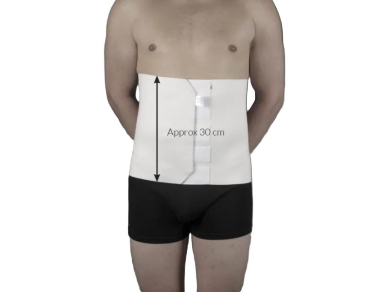 Μετεγχειρητική ζώνη κοιλίας 30cm με velcro ETO 124, Άσπρη Μετεγχειρητική ζώνη κοιλίας 30cm με velcro ETO 124, Άσπρη