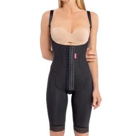 Body-style garment for abdominoplasty postoperative recovery big holes 0407 black