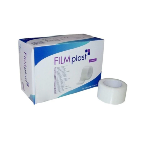 Ταινίες στερέωσης πλαστικές Filmplast (τύπου transpore) 2.5cm x 9.14m 12 τεμάχια