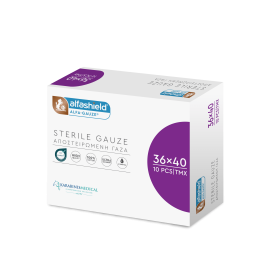 Γάζες αποστειρωμένες 36x40cm (10 x 10 cm) 12ply 10 τεμάχια