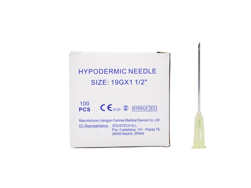 Disposable Needles (40mm) China 100 Pieces | 19G x 1 1/2 Disposable Needles (40mm) China 100 Pieces | 19G x 1 1/2