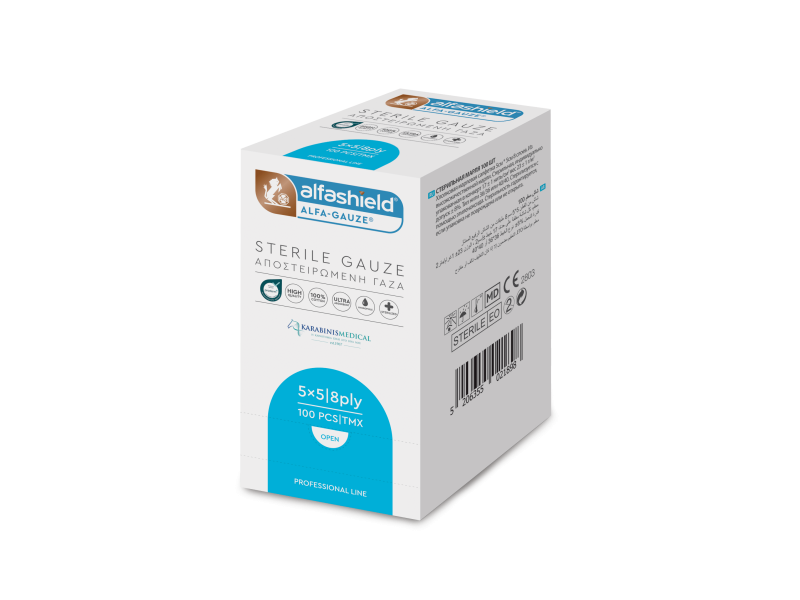 Sterile gauze swabs 17x15cm (5x5cm) 8ply 100pcs Sterile gauze swabs 17x15cm (5x5cm) 8ply 100pcs