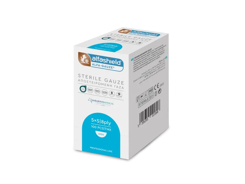 Sterile gauze swabs 17x15cm (5x5cm) 8ply 100pcs Sterile gauze swabs 17x15cm (5x5cm) 8ply 100pcs
