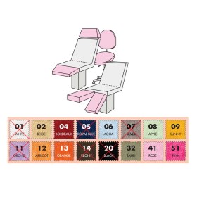 Κάλυμμα πετσετέ σκαμπώ - τμημάτων επίπλων 50-60cm