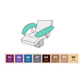 Καλύμματα πλαϊνών στηριγμάτων χεριού εξεταστικής έδρας βελούδινα με πλάτος 5-15cm σετ 2 τεμαχίων