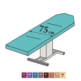 Κάλυμμα εξεταστικής έδρας βελούδινο με πλάτος 75cm