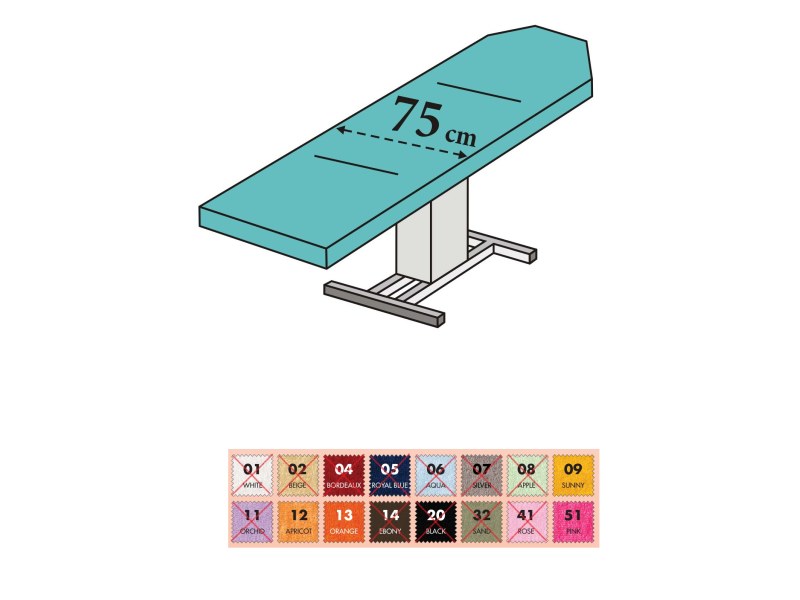 Terry Fabric Medical Bed Cover with 75 cm Width Terry Fabric Medical Bed Cover with 75 cm Width