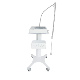 Τρόλεϊ ιατρικών μηχανημάτων με 1 ράφι, καλάθι & βραχίονα CAR1P-EASY