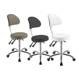 Σκαμπώ τροχήλατο με πλάτη COMFORT 1025B