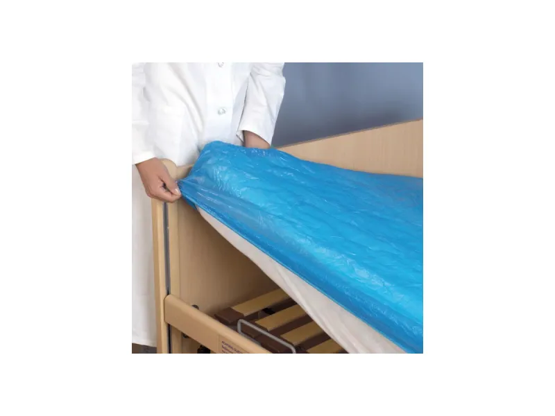 PVC mattress cover waterproof with rubber perimeter 90x205cm blue PVC mattress cover waterproof with rubber perimeter 90x205cm blue