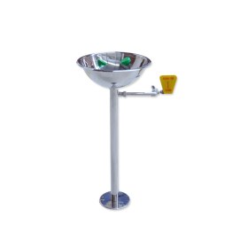 Floor-Mounted Stainless Steel Eyewash Station