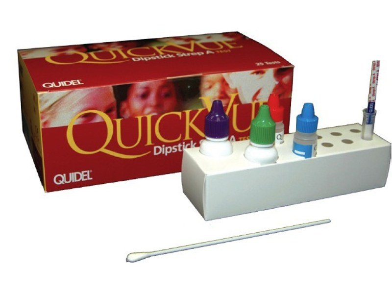 Τεστ στρεπτόκοκκου QUIDEL QUICKVIEW DIPSTICK STREP A test 25 τεμάχια Τεστ στρεπτόκοκκου QUIDEL QUICKVIEW DIPSTICK STREP A test 25 τεμάχια