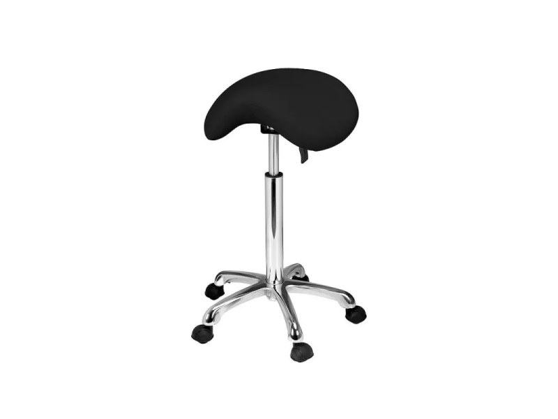 Saddle Rolling Stool Organic 1022A| Black Saddle Rolling Stool Organic 1022A| Black