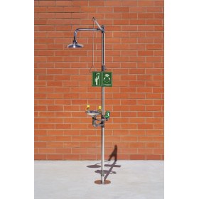 Ντουζιέρα ασφαλείας με σταθμό πλύσης ματιών Inox 4220TI - 