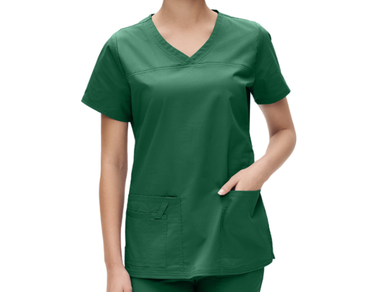 V-Neck Medical Shirt STRETCH 4727 HUNW Green V-Neck Medical Shirt STRETCH 4727 HUNW Green