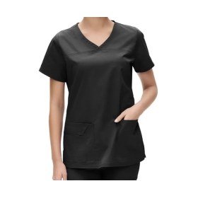 V-Neck Medical Shirt STRETCH 4727 BLKW Black | XS