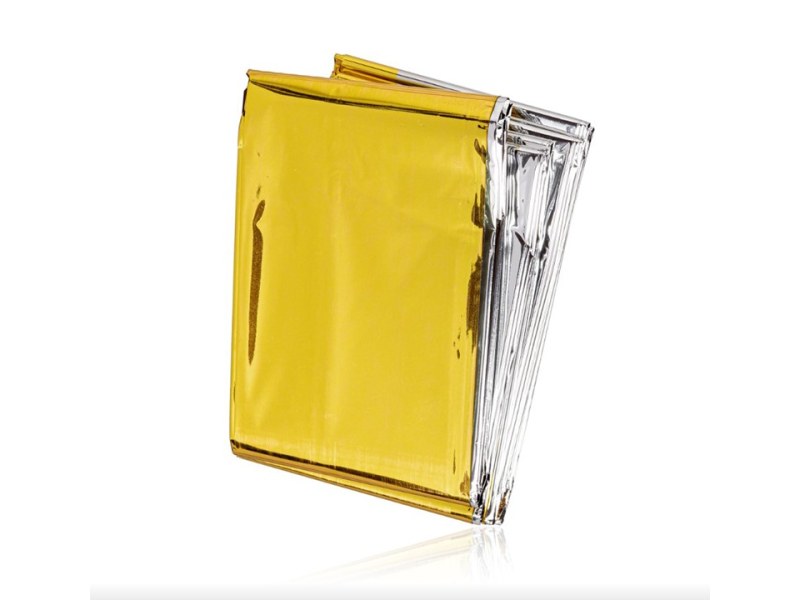 Isothermal aluminum blanket silver-gold 210cm X 160cm Isothermal aluminum blanket silver-gold 210cm X 160cm