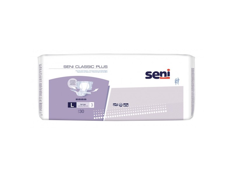 Incontinence diapers Seni Classic Plus Advance Line | Νο3 Large 30 pieces Incontinence diapers Seni Classic Plus Advance Line | Νο3 Large 30 pieces