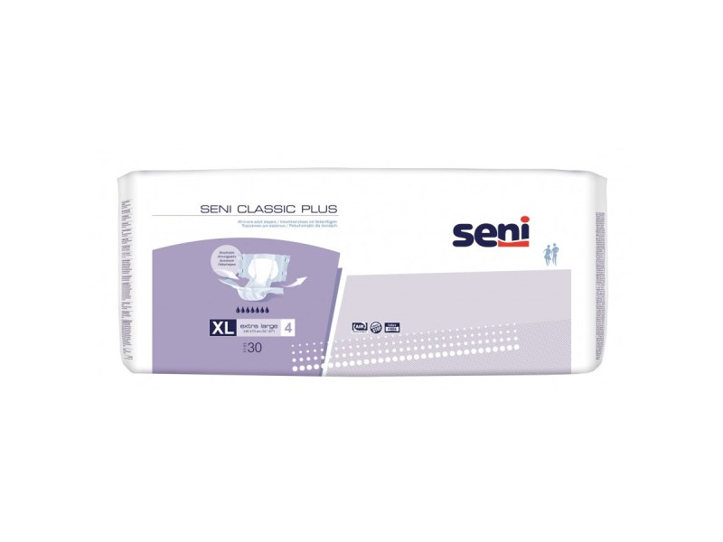 Incontinence diapers Seni Classic Plus Advance Line | Νο4 XLarge 30 pieces Incontinence diapers Seni Classic Plus Advance Line | Νο4 XLarge 30 pieces