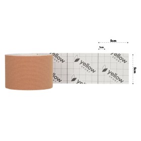 Kinesio Tape 5cm x 5m Yellow Sport | Βeige