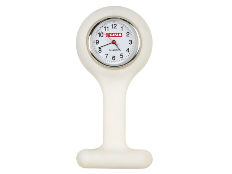 SILICONE NURSE WATCH - round - white SILICONE NURSE WATCH - round - white