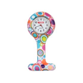 SILICONE NURSE WATCH - round - bubbles