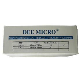 Ταινίες στερέωσης χάρτινες Dee Micro (τύπου Micropore) 2.5cm x 9.14m 12 τεμάχια - 