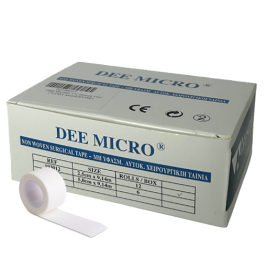 Ταινίες στερέωσης χάρτινες Dee Micro (τύπου Micropore) 2.5cm x 9.14m 12 τεμάχια