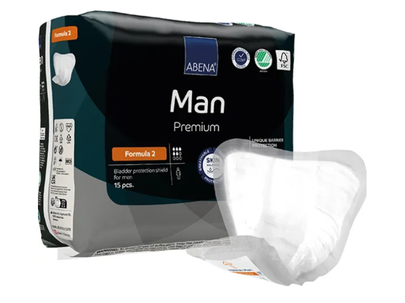 Abena Man Formula 2 Male Incontinence Pads 15 Pieces Abena Man Formula 2 Male Incontinence Pads 15 Pieces