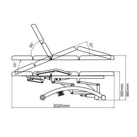 Electric examination bed COBAL Dark grey - 