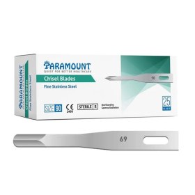 PARAMOUNT disposable stainless steel microsurgical blades 25 pieces No 69