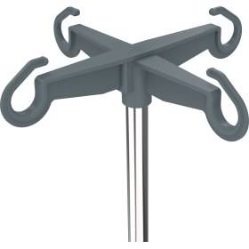 BASIC 4-Hook Intravenous Pole for MRI - 