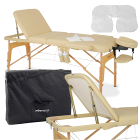 Fixed examination bed with hole BIANCA Cream - 