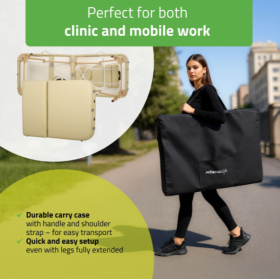 Fixed examination bed with hole BIANCA Cream - 