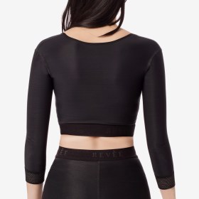 Μανίκια μετεγχ/κά & ζωνάκι κάτω στήθους 201 μαύρα - 