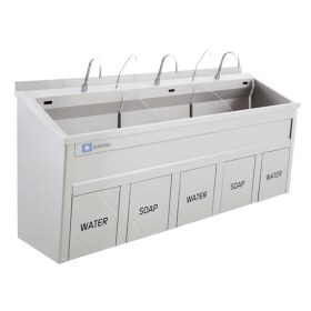 Νιπτήρας Χειρουργείου με Λειτουργία με Γόνατο | 3 θέσεων