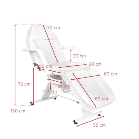 Έδρα επεμβάσεων APHRODITE BLACK 202 μαύρη