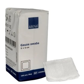 Abena Non sterile gauze swabs 5 x 5 cm 8ply 100 pieces