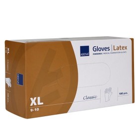 Γάντια εξεταστικά Latex με πούδρα ABENA CLASSIC 100 τεμάχια λευκά | Extra Large