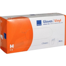 Classic 100 powder-free vinyl test gloves, transparent pieces | Medium