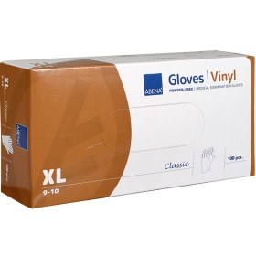 Γάντια εξεταστικά βινυλίου χωρίς πούδρα ABENA CLASSIC 100 τεμάχια διάφανα  | XLarge