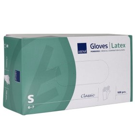 Latex test gloves with ABENA CLASSIC powder 100 pieces white | Small