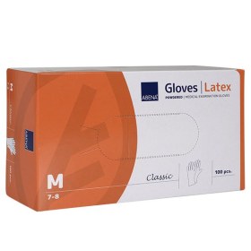 Γάντια εξεταστικά Latex με πούδρα ABENA CLASSIC 100 τεμάχια λευκά | Medium
