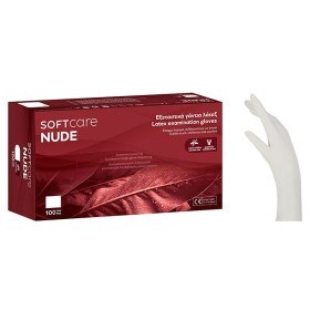Latex powder free glove SOFT CARE Classic 100 pieces Nude