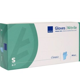 Γάντια εξεταστικά νιτριλίου χωρίς πούδρα ABENA CLASSIC 100 τεμάχια μπλε | Small