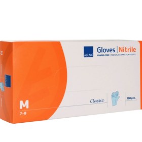 Γάντια εξεταστικά νιτριλίου χωρίς πούδρα ABENA CLASSIC 100 τεμάχια μπλε | Medium