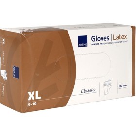 Latex powder free gloves ABENA Classic 100 pieces | XL