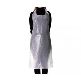 Disposable plastic apron Soft Care 140x80 white 100 pieces