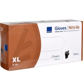 Nitrile gloves ABENA® without powder 100 pieces black | XL
